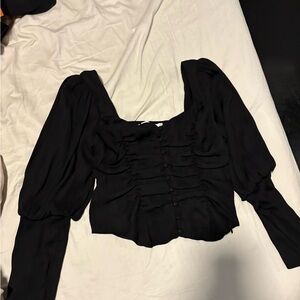 ASTR The Label black button blouse